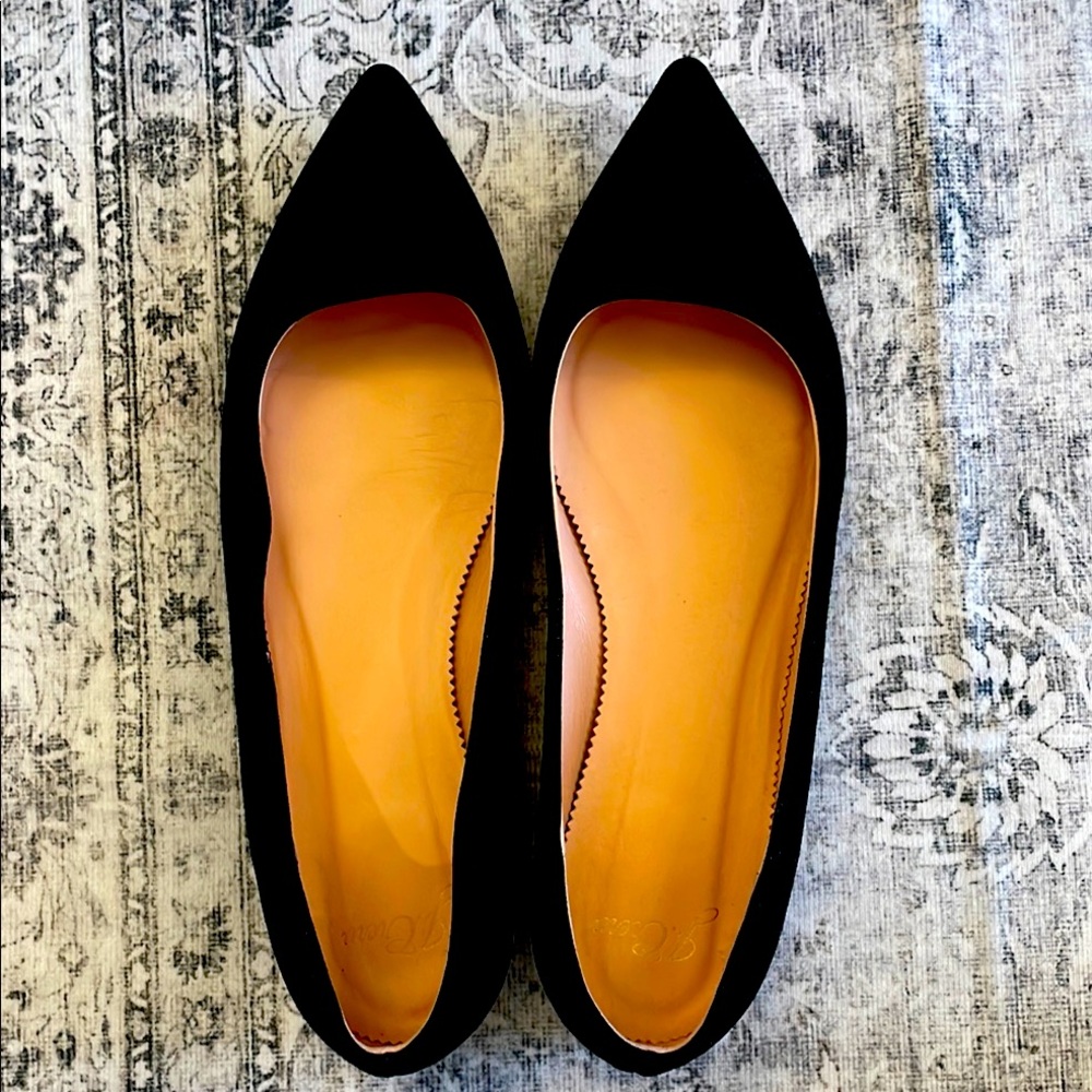 Elegant JCrew Black Suede Women's Flats